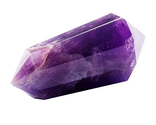 Humeur Transformative Stones 8 Faceted Natural Banded Chevron Amethyst Double Terminated Sacred Octagon Infinity Point