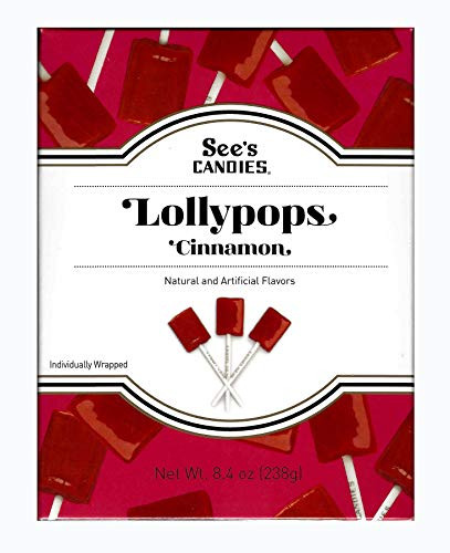 See s Candies 8 4 oz  Cinnamon Lollypops