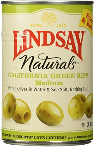 Lindsay Olives Green Ripe Medium Pitted  6 Ounce  Pack of 6