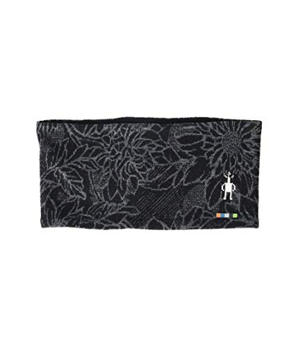 Smartwool Merino 250 Pattern Reversible Headband Black Traced Dahlia One Size