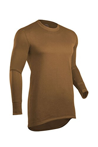 ColdPruf Men s Journey Performance Base Layer Long Sleeve Crew Neck Top  Coyote  Large 86ALGCB