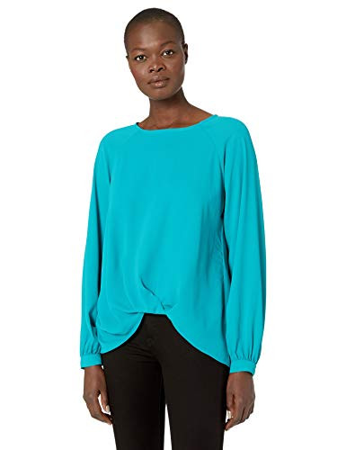 Karen Kane Women s Long Sleeve Twist Hem Top  Peacock  Extra Small