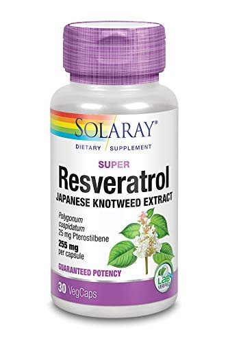 Solaray Super Resveratrol w  Pterostilbene  Veg Cap  Btl Plastic  250mg   30ct