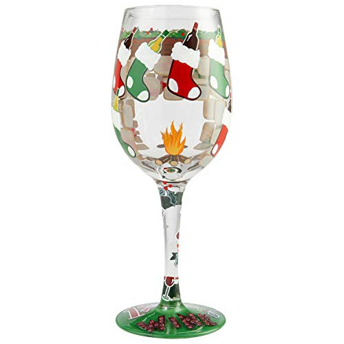 Enesco Designs by Lolita Holiday 12 Days Artisan Wine Glass  15 Ounce  Multicolor