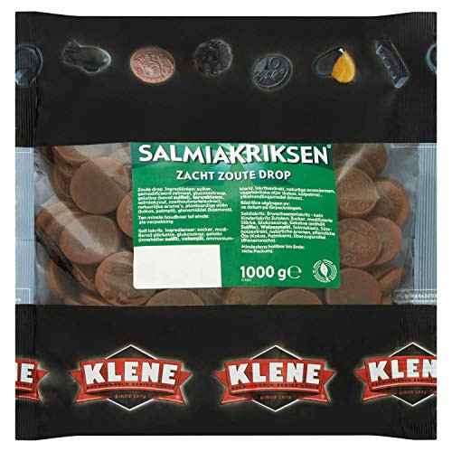 1 Kilo 2 2lbs  KiloBag   Klene Salmiak Riksen zacht zout Drop  Salmiak Coins soft salty Licorice