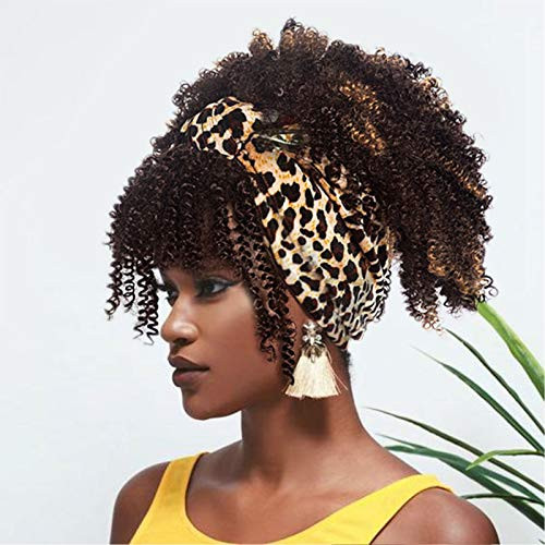 Headband Wigs with Bangs Short Curly Afro Wigs for Black Women Wrap Wig 2 in 1 Afro Synthetic Curly Wigs with Leopard Headband Brown Mix Honey Blonde Kinky Curly Hair Wigs Turban Scarf Wigs Headband Wigs with Bangs Short Curly Afro Wigs for Black Women Wrap Wig 2 in 1 Afro Synthetic Curly Wigs with Leopard Headband Brown Mix Honey Blonde Kinky Curly Hair Wigs Turban Scarf Wigs