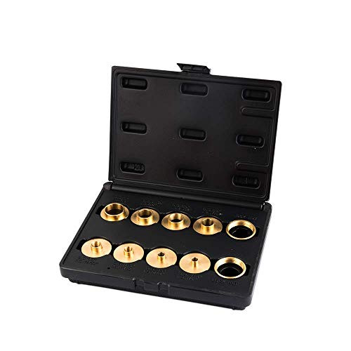 O skool 10 pcs Brass Router Template Bushing Guides Sets Fit Any Router Sub base of the Porter Cable style