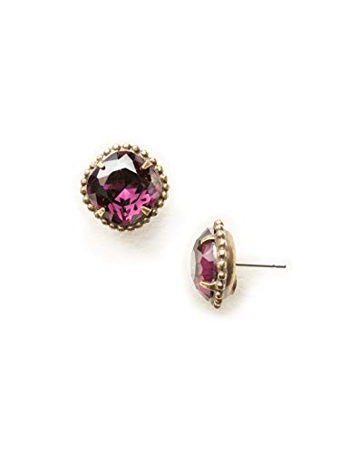Sorrelli Cushion Cut Solitaire Earring   Essentials  Purple  0 5