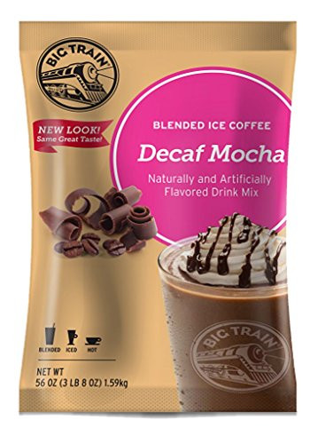 Big Train Blended Ice Coffee  Decaf Mocha  3 5 Pound  Powdered Instant Coffee Drink Mix  Serve Hot or Cold  Makes Blended Frappe Drinks