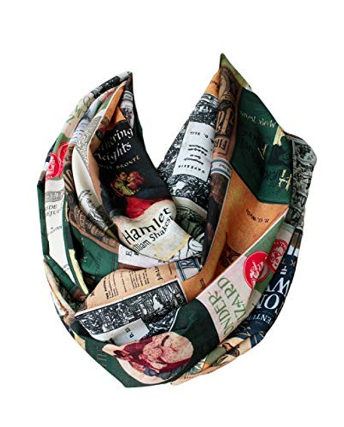 Etwoa s Literary Book Covers Infinity Scarf Circle Loop Scarf Etwoa s Literary Book Covers Infinity Scarf Circle Loop Scarf