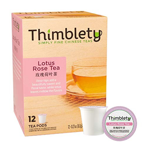 Lotus Rose Tea   Thimblety Lotus Rose Tea for K Cups  Chinese Lotus Rose Tea Good for Wellness   Relief Support?12 Pods