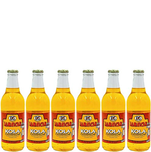 Jamaican Kola Champagne Flavored Soda  12oz Glass Bottle  Pack of 6  Total of 72 Fl Oz