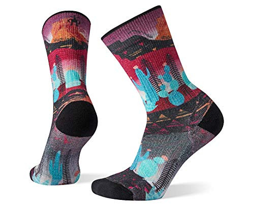 Smartwool PhD Outdoor Light Print Crew Very Berry MD  Women s Shoe 7 9 5
