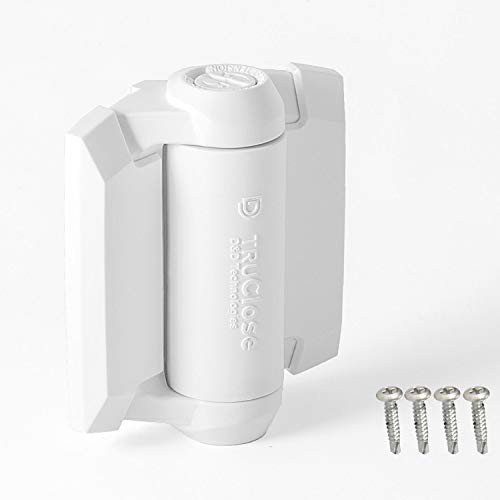 D D Technologies TCA1S3WTS TruClose Regular Duty Gate Hinges  For Self Closing Metal Gates up to 66 Pounds  No Alignment Legs  White  2 Count