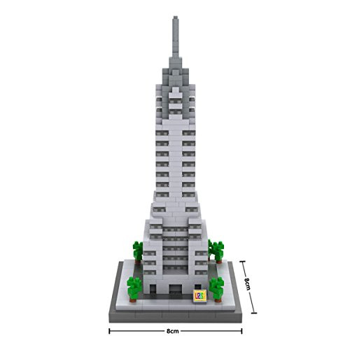 LOZUSA Chrysler Building 550 PCS Diamond Block Micro Blocks Architecture Construction Model, Micro-Sized Building Set Parent-Child Games Building Blocks Children's Educational Toys