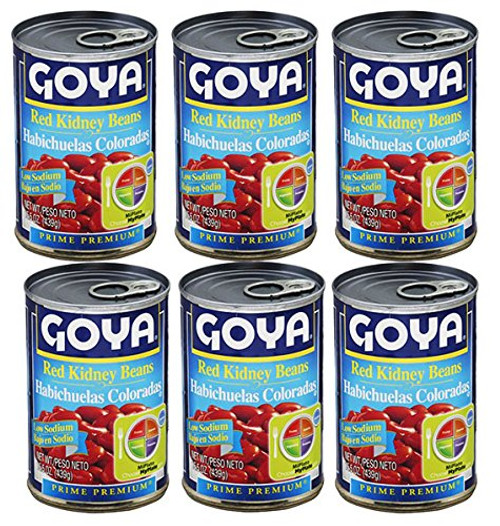 Goya Low Sodium Red Kidney Beans 15 5 oz 6 Pack Habichuelas Coloradas Bajo en Sal Goya Low Sodium Red Kidney Beans 15 5 oz 6 Pack Habichuelas Coloradas Bajo en Sal
