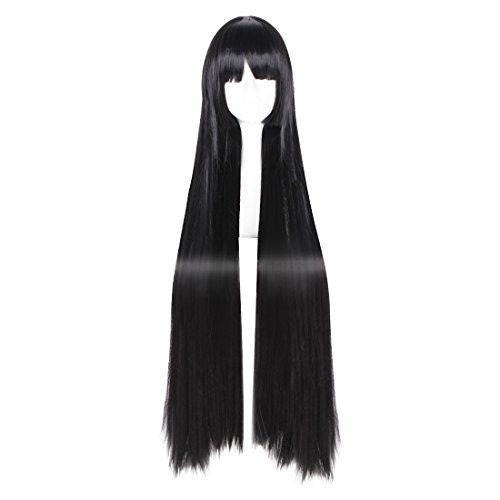 C ZOFEK Jabami Yumeko Cosplay Wig Women 80cm Long Straight Hair  Black