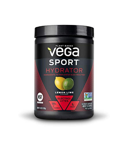 Vega Sport Hydrator Electrolyte Powder  Lemon Lime   Hydration Supplement  No Artificial Flavors  Sugar Free  Vegan  Keto Friendly  Gluten Free  Non Dairy  Non GMO  50 Servings