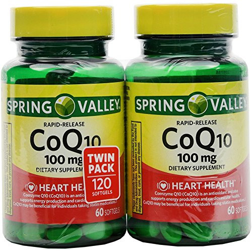 Spring Valley Co Q 10 100mg Heart Health Supplement  120 Softgels