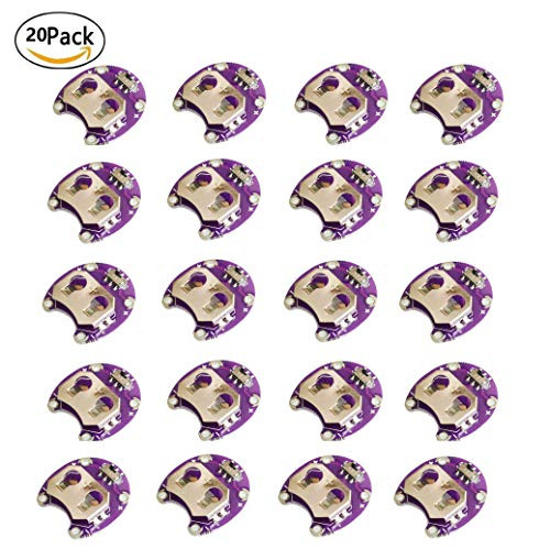 Bolsen Tech 20 PCS/LOT Lilypad Coin Cell Battery Holder CR2032 Battery Mount Module Lily Pad for Arduino Small Slide Switch Board