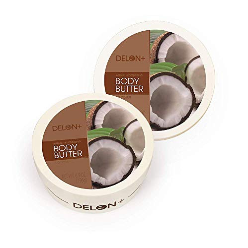 Delon Intense Moisturizing Body Butter  6 9 Oz  Coconut   2 Pack