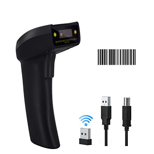 USB Wireless Barcode Reader Scanner Symcode Handheld Laser Barcode Reader  2 4GHz Wireless   USB2 0 Wired  with Receiver Storage of up to 10000 Code