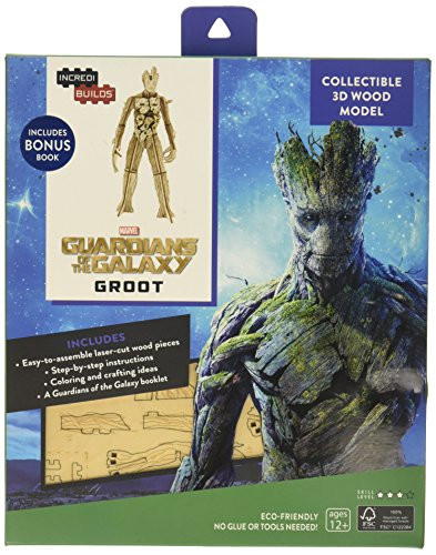 IncrediBuilds Marvel Guardians of The Galaxy: Groot 3D Wood Model and Book