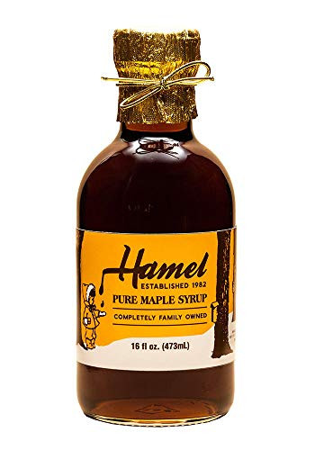 Hamel Maple Syrup Company Pure Maple Syrup 16 Fl Ozs Glass Jar Made in Minnesota