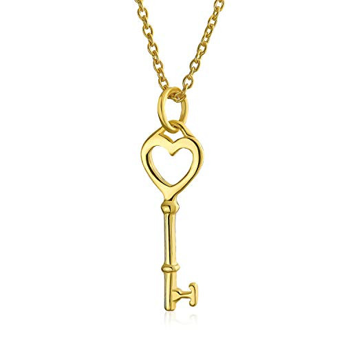 Pave Cubic Zirconia CZ Open Heart Key 