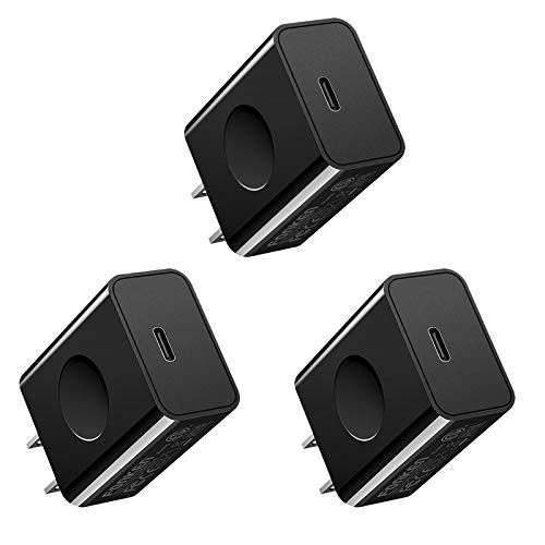 USB C Charger  FONKEN 18W Power Delivery Type C Wall Charger  3 Pack  USB C Power Adapter PD 3 0 Fast Charger Compatible iPhone 12 12 Mini  iPhone 11 Pro Max  iPhone SE  iPad Pro  Galaxy  Pixel 4 3 XL
