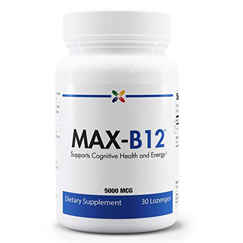 Stop Aging Now   MAX B12 Vitamin B12 Lozenges 5000 mcg   Supports Cognitive Health and Energy   30 Lozenges