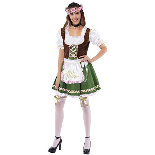 Spooktacular Creations Womens German Oktoberfest Costume Set with Rose Headband for Halloween Dress Up Party and Beer Festival  X Large