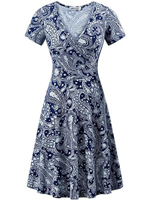 MSBASIC 90s Dress  Floral Skater Dress Summer Swing Dresses for Women Cashew Flowers XL MSBASIC 90s Dress  Floral Skater Dress Summer Swing Dresses for Women Cashew Flowers XL