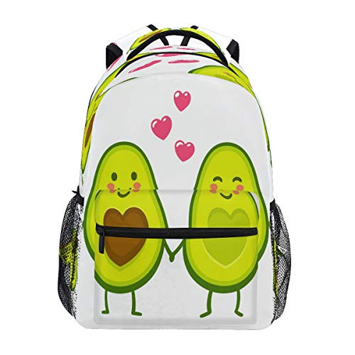 BEETTY Backpack for Girls Kids Boys Teens Cute Avocado Cartoon Lightweight Durable Bookbag School Bag Laptop Bags Travel Hiking Camping Daypack