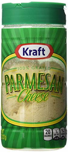 Kraft  100 Real Grated Parmesan Cheese  8oz Canister  Pack of 3