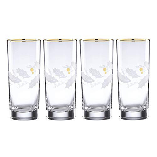 Lenox Holiday Gold 4 Piece Highball Glass Set