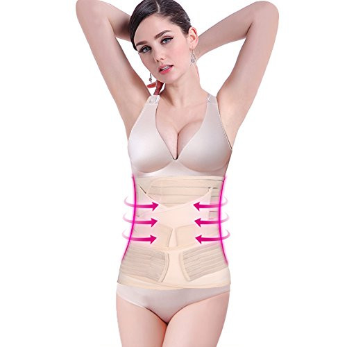 Yosoo 3 in 1 Breathable Elastic Postpartum Support   Recover Belly Waist Pelvis Belt Sharper Support Girdle Belt Post Pregnancy Belly Waist Slimming Shaper Wrapper Band Abdomen Abdominal Binder Belt