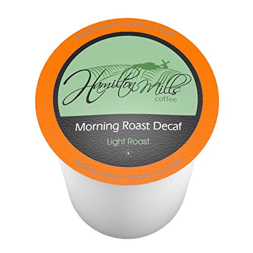 Hamilton Mills Morning Roast Decaf, Single-Cup coffee for Keurig K-Cup Brewers, 40 Count