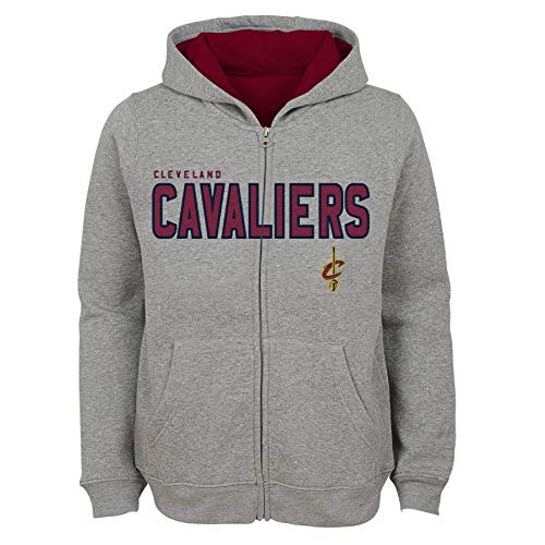 NBA by Outerstuff NBA Kids Youth Boys Cleveland Cavaliers Stated Full Zip Fleece Hoodie Heather Grey Kids Medium 5 6 NBA by Outerstuff NBA Kids Youth Boys Cleveland Cavaliers Stated Full Zip Fleece Hoodie Heather Grey Kids Medium 5 6