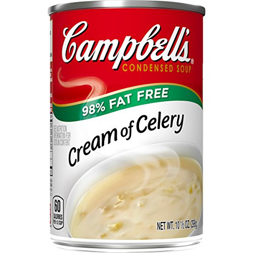 Campbell s Condensed 98 Fat Free Cream of Celery Soup 10 5 oz Can Pack of 12 Campbell s Condensed 98 Fat Free Cream of Celery Soup 10 5 oz Can Pack of 12