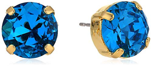 Sorrelli Round Crystal Stud Earring   Essentials  Blue  0 5
