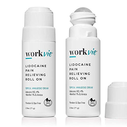 Workvie Lidocaine Roll On Cream 2pk  Maximum Strength Pain Relief  Instantly Numbs Muscle   Joint Pain   Plus Arnica  Menthol  Aloe Vera   for Sensitive Skin Workvie Lidocaine Roll On Cream 2pk  Maximum Strength Pain Relief  Instantly Numbs Muscle   Joint Pain   Plus Arnica  Menthol  Aloe Vera   for Sensitive Skin