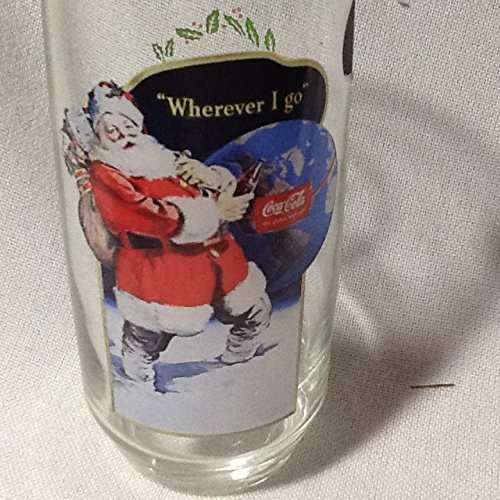 Coca Cola Santa Glass  Wherever I Go  Glass