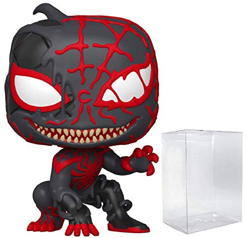 Venomized Miles Morales Pop Marvel  Spider Man Maximum Venom Vinyl Figure  Bundled with EcoTEK Plastic Protector to Protect Display Box