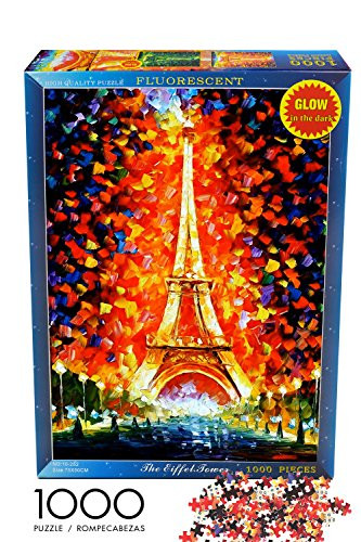 Puzzles for Adults 1000 Piece Glow In The Dark The Eiffel Tower, Jissaw Puzzle Game
