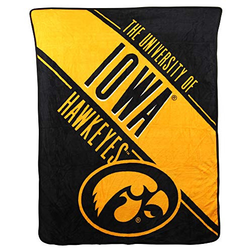 NCAA Collegiate Section Super Soft Plush Throw Blanket  Iowa Hawkeyes