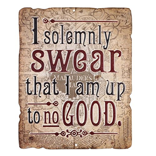 Open Road Brands I Solemnly Swear Embossed Metal Sign