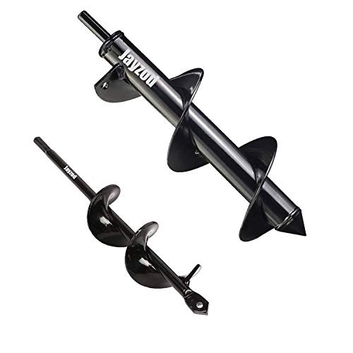 Jayzod Auger Drill bit for Planting 1 6x8 7   4x12  Garden Auger Spiral Drill Bit Bulb   Bedding Drill Augers Plants Drill bit for 3 8 Hex Drive Drill