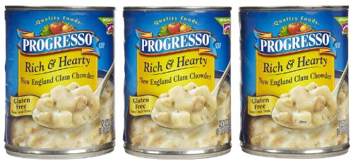 Progresso Rich   Hearty Soup   New England Clam Chowder   18 5 oz   3 pk