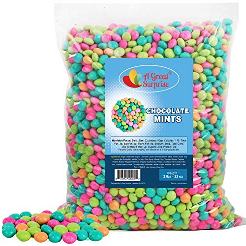 Chocolate Mints   After Dinner Mints   Pastel Candy   2 LB